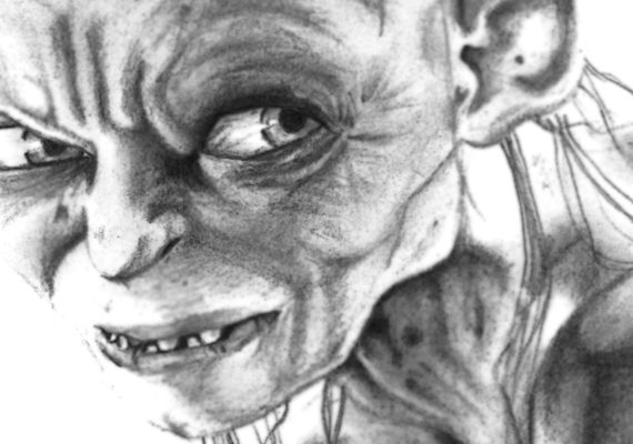 2012 // pencil & paper // my precious // andy serkis, the lord of the rings & the hobbit