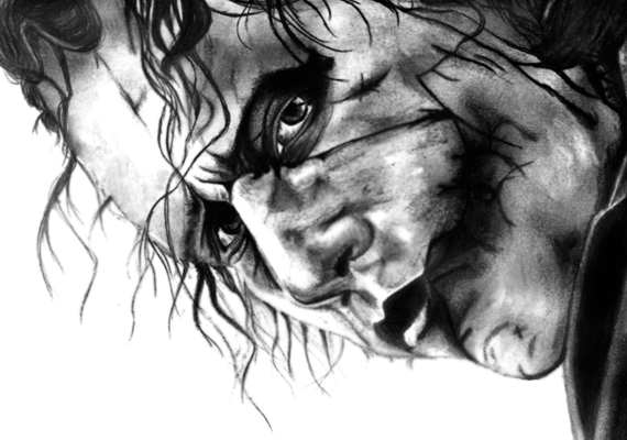 2011 // pencil & paper // 'now i see the funny side. now i'm always smiling' // heath ledger, the dark knight.