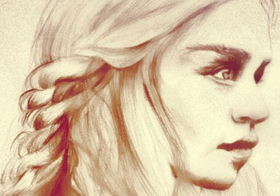 2013 // pencil & paper // 'i will take what's mine with fire and blood' - daenerys targaryen // emilia clarke, game of thrones
